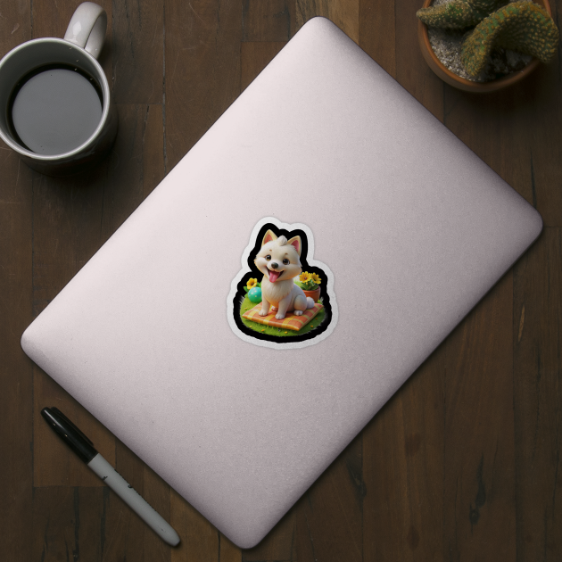 Cute Maltese Pomeranian Mix Adorable Maltipom Dog Graphic by IamActiveDog